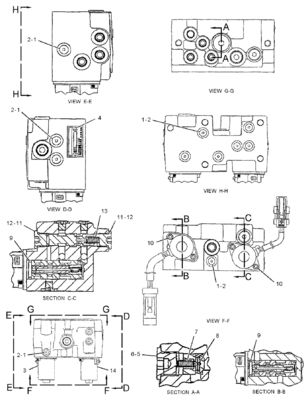 307d 308d TQ制御バルブ, 373-7026 3737026 TQ掘削機部品