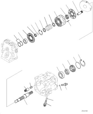 708-1S-00950 コマツー D375A-6R ブールドーザー ハイドロリックファンポンプ ピストンポンプ オリジナル 高品質のアフターマーケット