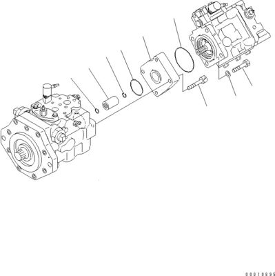 708-1W-00600 708-1S-00910 R7081S00910 R7081W00600 コマツーD475A-5ブルドーザーのため 液圧扇風機ポンプ ピストンポンプ オリジナル