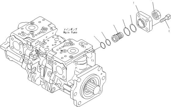 708-2G-00800 708-2G-00801 708-2G-01081 コマツー・ローダー用WA600-6 水力ポンプ ピストンポンプ メインポンプ 高品質