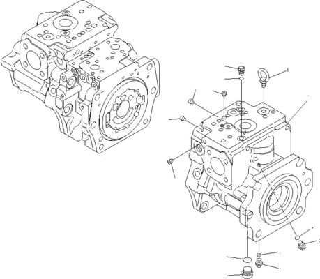 708-2G-00800 708-2G-00801 708-2G-01081 コマツー・ローダー用WA600-6 水力ポンプ ピストンポンプ メインポンプ 高品質