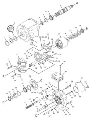 299-5790 20R3400 CAT Track D7R II D7R XR HPR135 パンプ GP-ピストン IMPLEMENT ステアリング ハイドロリック メイン パンプ