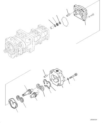 705-56-36051 705-56-36050 705-38-30060 コマツー向け 輪の装填機 WA320-6 水力ポンプ GP-ピストン ギアポンプ 後市