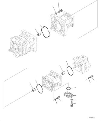 705-56-36051 705-56-36050 705-38-30060 コマツー向け 輪の装填機 WA320-6 水力ポンプ GP-ピストン ギアポンプ 後市