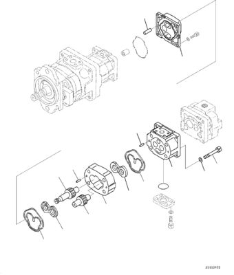 705-56-36051 705-56-36050 705-38-30060 コマツー向け 輪の装填機 WA320-6 水力ポンプ GP-ピストン ギアポンプ 後市