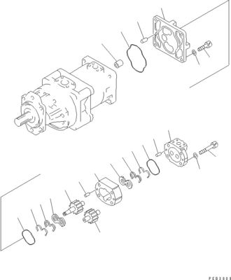 704-71-44060 コマツーブルドーザー D375A-6 D375A-5 水力主ポンプ オリジナルワーク機器ポンプ