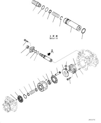 708-1H-00260 708-1H-01260 コマツーブルドーザーのために D375A-6 D375A-6R 水力主ポンプ オリジナルの作業機器ポンプ