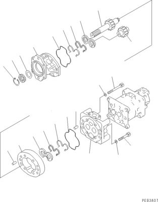 198-49-34100 コマツーブルドーザー D375A-6 D375A-5 水力主ポンプ オリジナル 作業設備 ポンプ