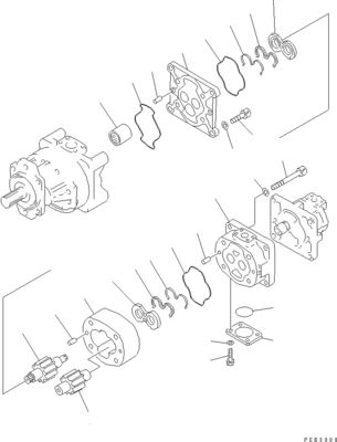 198-49-34100 コマツーブルドーザー D375A-6 D375A-5 水力主ポンプ オリジナル 作業設備 ポンプ