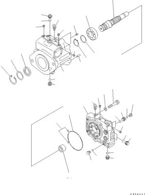 708-1H-00021 708-1H-01021 708-1H-04111 コマツーブルドーザーのために D275AX-5 水力主ポンプ オリジナルワーク・エクアピメントポンプ