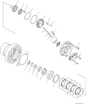 708-7H-00040 708-7H-11110 コマツー向け D275AX-5EO ブールドーザー 水力 H.S.S.モーター オリジナル 高品質 アフターマーケット