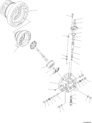 706-8F-01110 11Y-27-30301 コマツーブルドーザーの掘削機移動モーター D31EX-22 D37PX-22 D39EX-22
