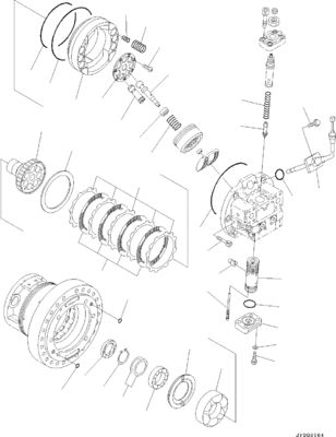 706-8F-01110 11Y-27-30301 コマツーブルドーザーの掘削機移動モーター D31EX-22 D37PX-22 D39EX-22