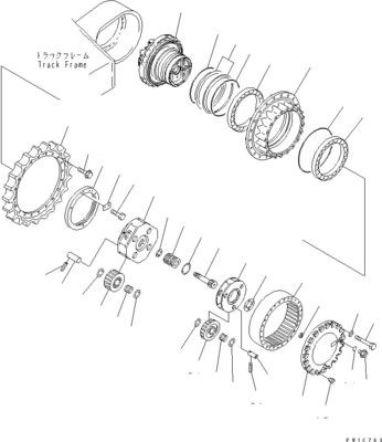 207-27-00260 708-8H-00320 コマツー用の掘削機 PC300-7 340NLC-7 350-7 移動組立 最終駆動 オリジナル移動モーター