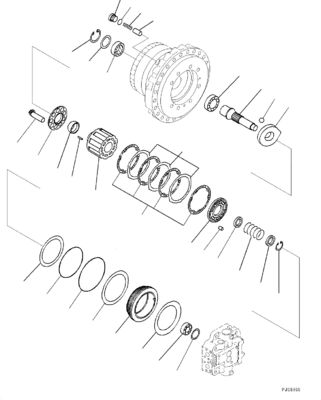 207-27-00260 708-8H-00320 コマツー用の掘削機 PC300-7 340NLC-7 350-7 移動組立 最終駆動 オリジナル移動モーター