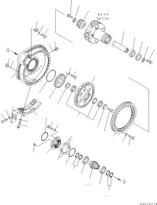 オリジナルの掘削機 最終ドライブ 198-27-00611 198-27-00630 コマツーブルドーザーD475A-5EO