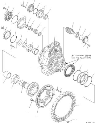 134-27-00112 134-27-00111 134-27-00110 掘削機 コマツーブルドーザーの最終駆動 D61EX-12 D61E-12