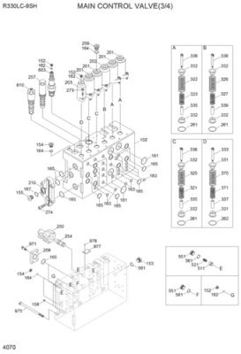 31N9-17000P 31Q9-17001P 31Q9-17002P ハイデーの掘削機 R330LC-9S R330LC-9SH ハイドロリックメイン制御バルブ 建設機械部品 後売り 高品質 オリジナル