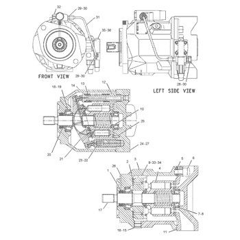220-5623 CA2205623 2205623 For TQCAT 420D 442D 430D 432D BACKHOE LOADER Hydraulic Main Pump Piston Pump PUMP ASSY PUMP GP-PISTON Aftermarket High quality Original
