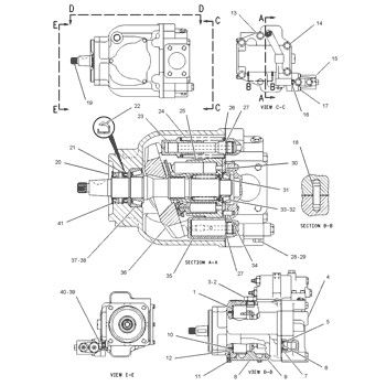 6E1412 CA6E1412 6E-1412 10R2517 CAT 120G用のモーターグレーダー 水力主ポンプ ピストンポンプポンプ ASSYポンプ GP-ピストン 後売り 高品質 オリジナル