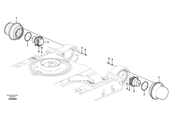 VOE14681190 VOE14666233 VOLVOのために EC700C EC700CHR EC750D EC750E 掘削機部品 移動 組立 最終駆動 移動 モーター 移動 ギアボックス 後売り オリジナル